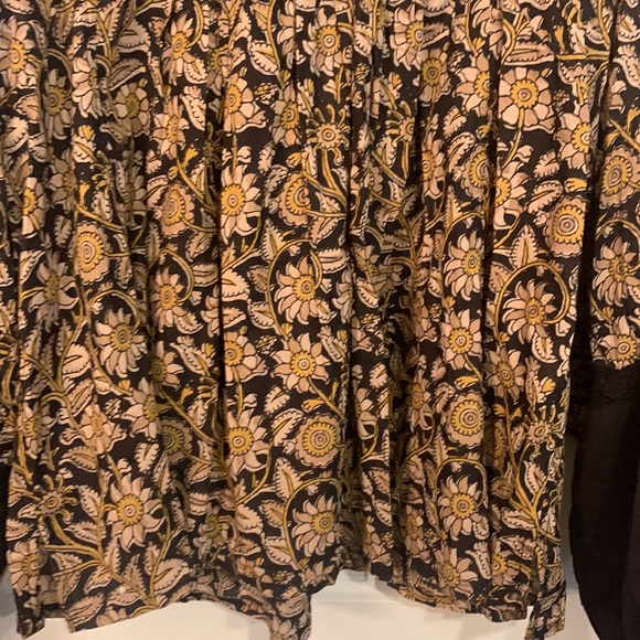 Cleobella Anthropologie Long Sleeve Top Rafi Lace Black Motif Size Medium NWT - Picture 6 of 16